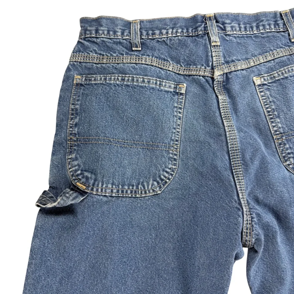 Dickies Mens Flannel Lined Carpenter Jeans Blue Denim Work Pants 32x27.5 Y2K